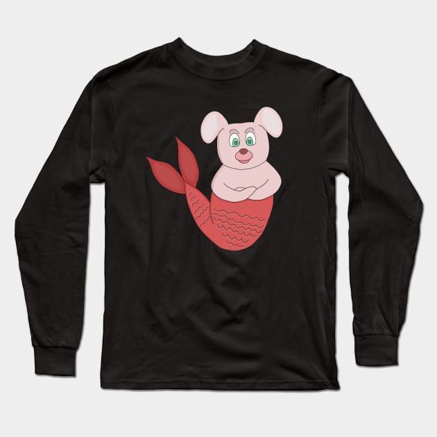 Merdog Merdawg Merman Fish Dog Long Sleeve T-Shirt by DiegoCarvalho